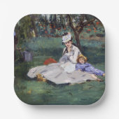 Edouard Manet - Die Familie Monet im Garten Pappteller (Vorderseite)