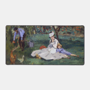 Edouard Manet - Die Familie Monet im Garten Schreibtischunterlage