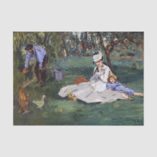 Edouard Manet - Die Familie Monet im Garten Seidenpapier