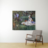 Edouard Manet - Die Familie Monet im Garten Wandteppich (Beispiel (Horizontal))
