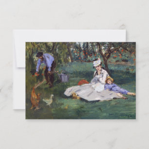 Edouard Manet - Die Familie Monet in ihrem Garten Dankeskarte