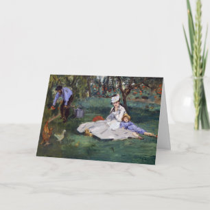 Edouard Manet - Die Familie Monet in ihrem Garten Karte