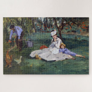 Edouard Manet - Die Familie Monet in ihrem Garten Puzzle