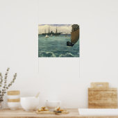Edouard Manet - Die Kearsarge in Boulogne Poster (Küche)