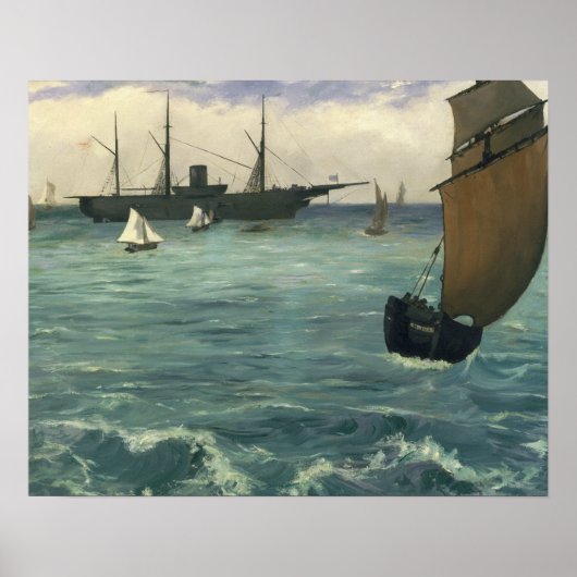Edouard Manet - Die Kearsarge in Boulogne Poster (Vorne)