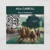 Edouard Manet - Die Rennen bei Longchamp - QR-Code Quadratische Visitenkarte (Vorderseite)