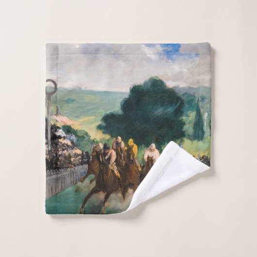 Edouard Manet - Die Rennen in Longchamp Badhandtuch Set (Waschlappen)