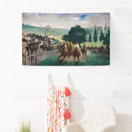 Edouard Manet - Die Rennen in Longchamp Banner (Insitu)