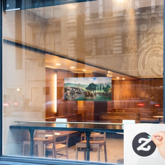 Edouard Manet - Die Rennen in Longchamp Fensteraufkleber (Café-Fenster)