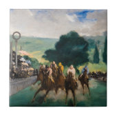 Edouard Manet - Die Rennen in Longchamp Fliese (Vorderseite)