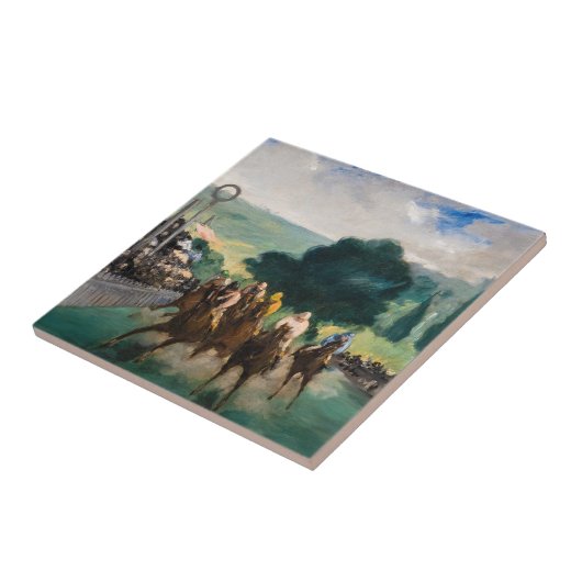 Edouard Manet - Die Rennen in Longchamp Fliese (Seite)
