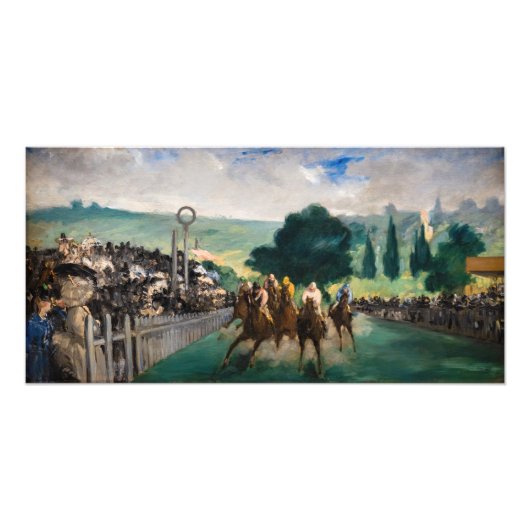 Edouard Manet - Die Rennen in Longchamp Fotodruck (Vorne)