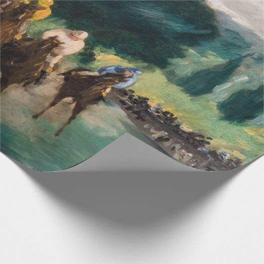 Edouard Manet - Die Rennen in Longchamp Geschenkpapier (Ecke)