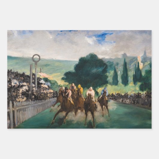 Edouard Manet - Die Rennen in Longchamp Geschenkpapier Set (Vorderseite 2)