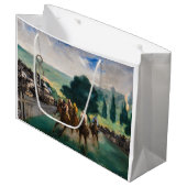 Edouard Manet - Die Rennen in Longchamp Große Geschenktüte (Vorderseite Schrägansicht)