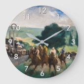 Edouard Manet - Die Rennen in Longchamp Große Wanduhr (Vorderseite)