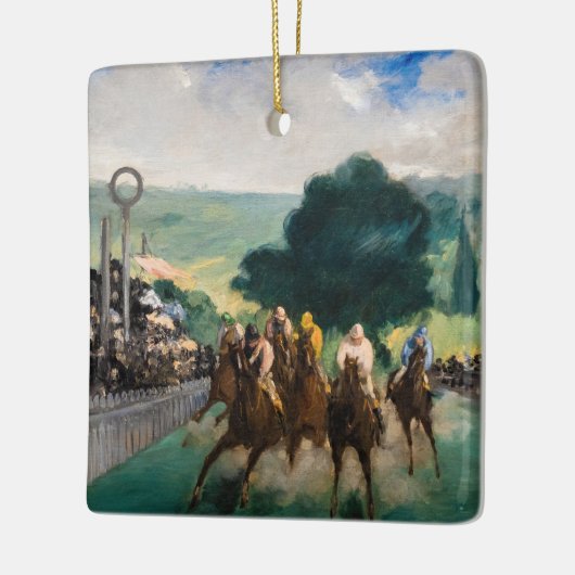 Edouard Manet - Die Rennen in Longchamp Keramikornament (Links)