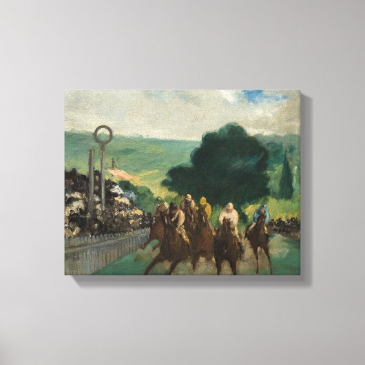 Edouard Manet - Die Rennen in Longchamp Leinwanddruck (Vorderseite)