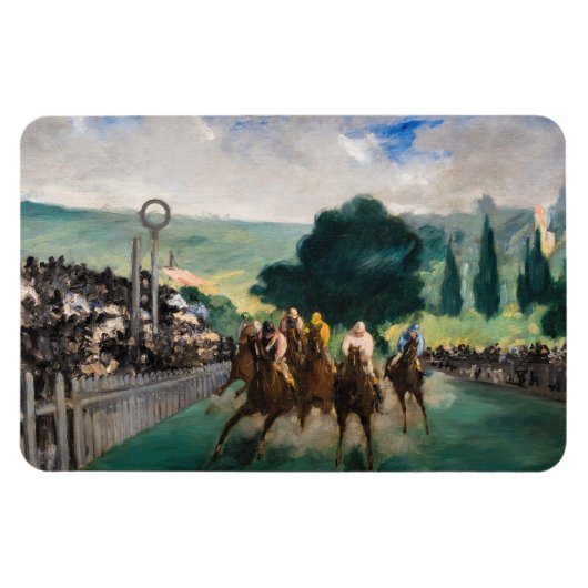 Edouard Manet - Die Rennen in Longchamp Magnet (Horizontal)