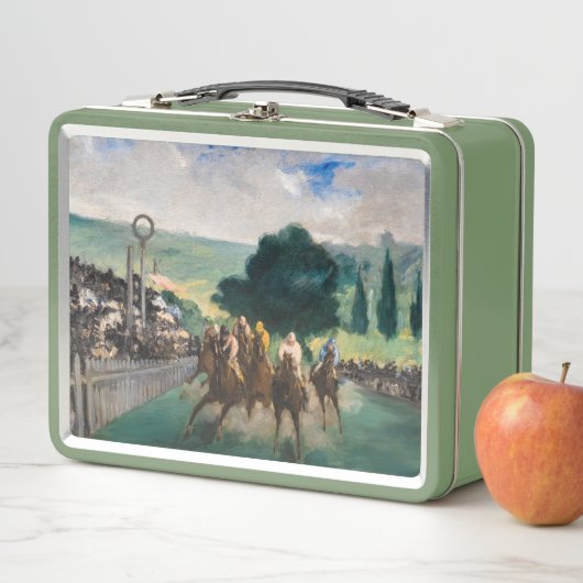 Edouard Manet - Die Rennen in Longchamp Metall Brotdose (Beispiel)