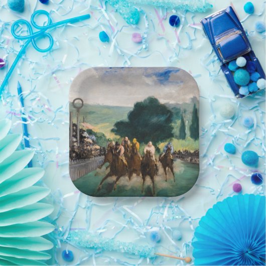 Edouard Manet - Die Rennen in Longchamp Pappteller (Party)