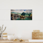 Edouard Manet - Die Rennen in Longchamp Poster (Küche)