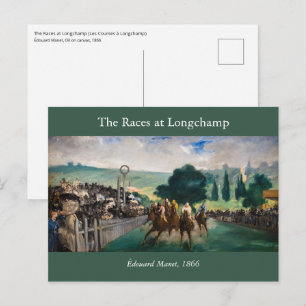 Edouard Manet - Die Rennen in Longchamp Postkarte