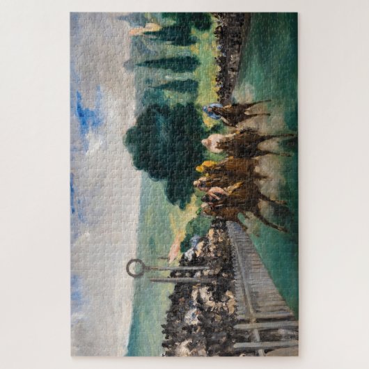 Edouard Manet - Die Rennen in Longchamp Puzzle (Vertikal)