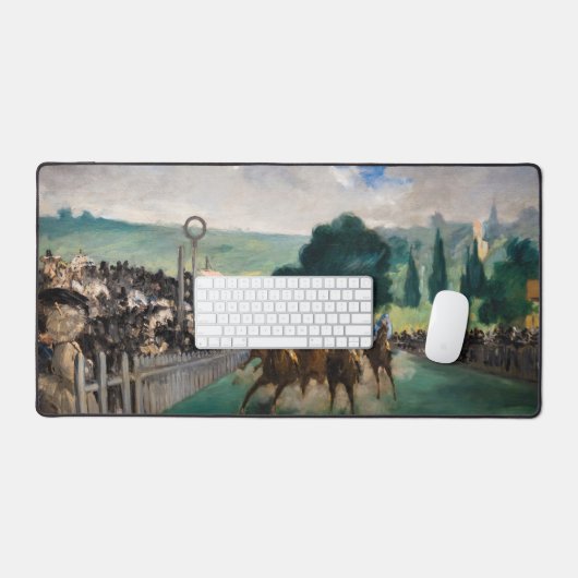 Edouard Manet - Die Rennen in Longchamp Schreibtischunterlage (Tastatur & Maus)