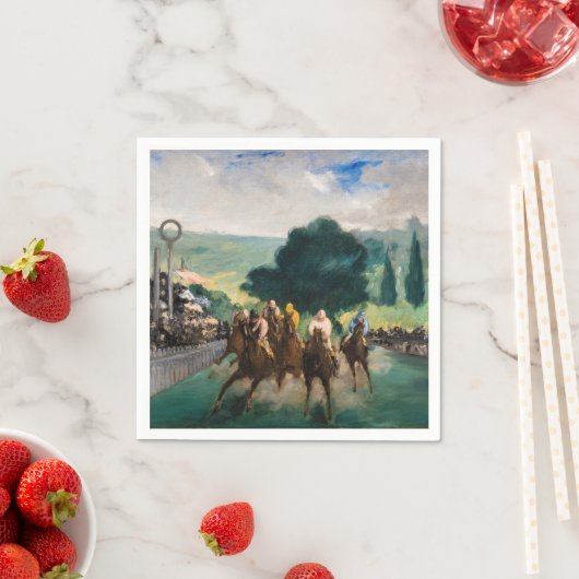 Edouard Manet - Die Rennen in Longchamp Serviette (Beispiel)