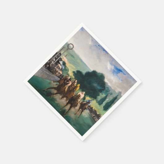 Edouard Manet - Die Rennen in Longchamp Serviette (Ecke)