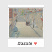 Édouard Manet - Die Rue Mosnier mit Flaggen Aufkleber (Blatt)