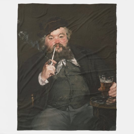 Edouard Manet - Ein gutes Glas Bier / Le bon bock Fleecedecke (Vorderseite)