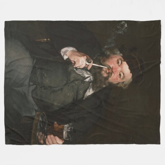 Edouard Manet - Ein gutes Glas Bier / Le bon bock Fleecedecke (Vorderseite (Horizontal))
