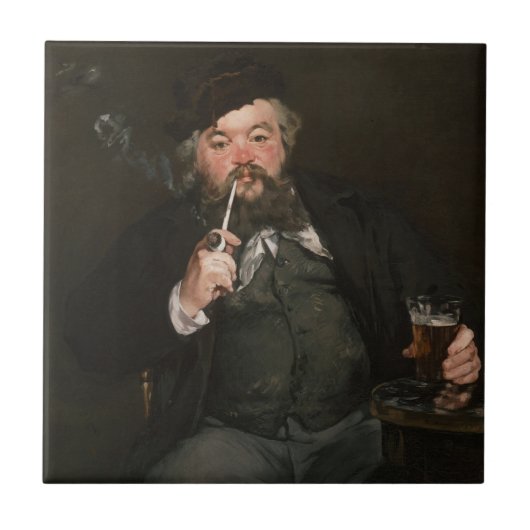 Edouard Manet - Ein gutes Glas Bier / Le bon bock Fliese (Vorderseite)