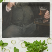 Edouard Manet - Ein gutes Glas Bier / Le bon bock Geschirrtuch (Gefaltet)