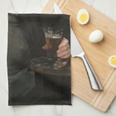 Edouard Manet - Ein gutes Glas Bier / Le bon bock Geschirrtuch (Viertel Falte)