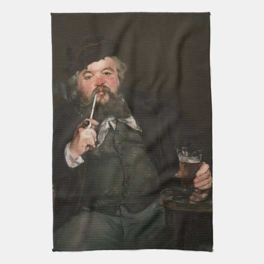 Edouard Manet - Ein gutes Glas Bier / Le bon bock Geschirrtuch (Vertikal)