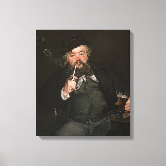Edouard Manet - Ein gutes Glas Bier / Le bon bock Leinwanddruck (Vorderseite)