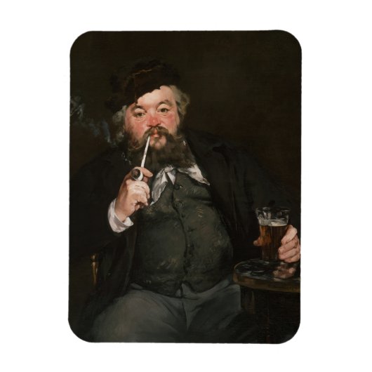 Edouard Manet - Ein gutes Glas Bier / Le bon bock Magnet (Vertikal)