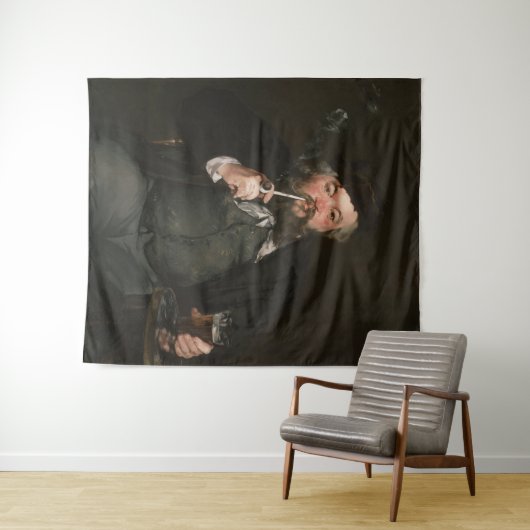 Edouard Manet - Ein gutes Glas Bier / Le bon bock Wandteppich (Beispiel (Horizontal))