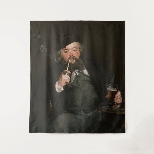 Edouard Manet - Ein gutes Glas Bier / Le bon bock Wandteppich (Vorderseite)