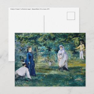 Edouard Manet - Ein Krocketspiel Postkarte