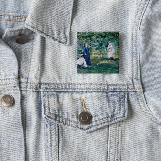 Edouard Manet - Ein Spiel des Krokets Button (Beispiel)