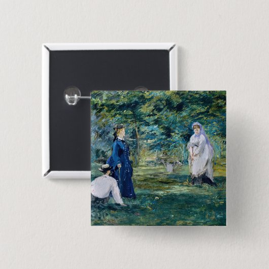Edouard Manet - Ein Spiel des Krokets Button (Vorne & Hinten)