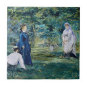 Edouard Manet - Ein Spiel des Krokets Fliese (Vorderseite)