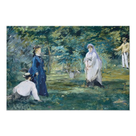 Edouard Manet - Ein Spiel des Krokets Fotodruck (Vorne)