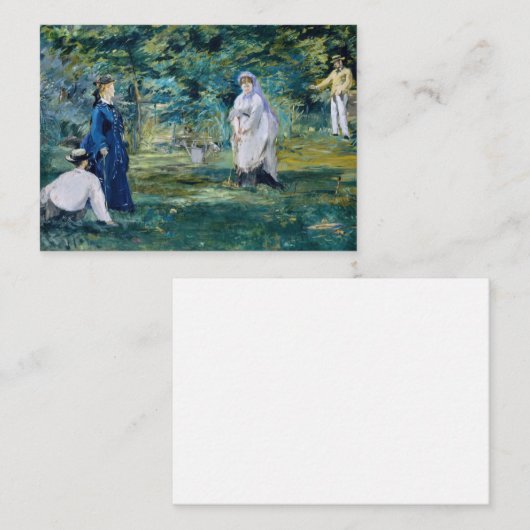 Edouard Manet - Ein Spiel des Krokets Mitteilungskarte (Vorne/Hinten)