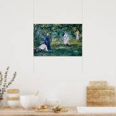 Edouard Manet - Ein Spiel des Krokets Poster (Küche)