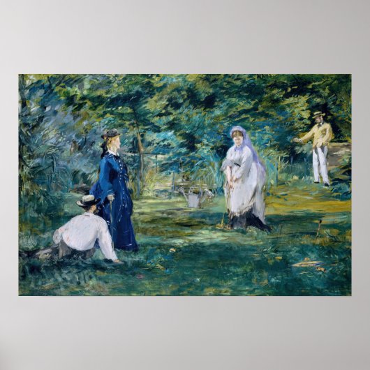 Edouard Manet - Ein Spiel des Krokets Poster (Vorne)